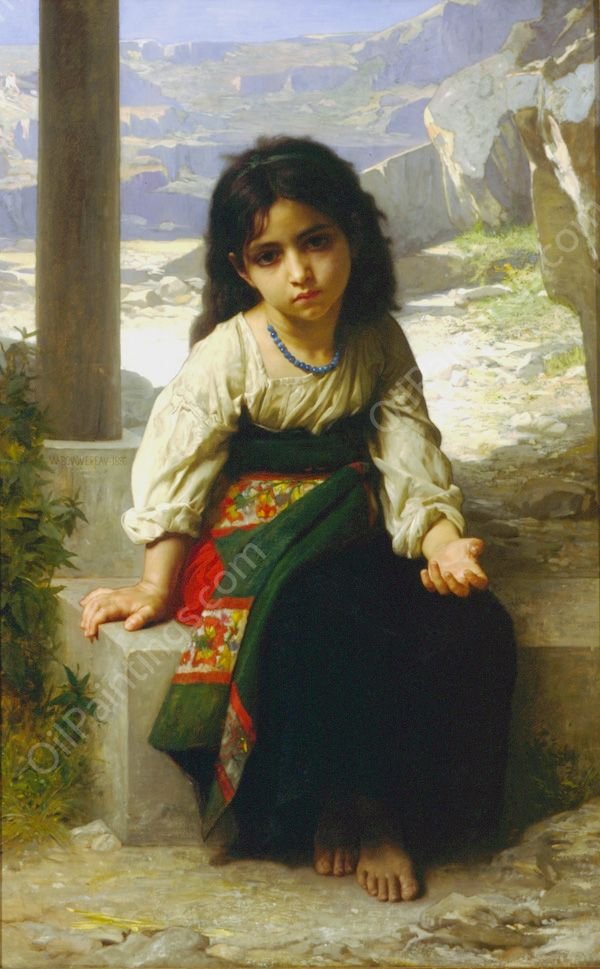 The Little Beggar by William-Adolphe Bouguereau - Hand-Painted Oil Painting Reproduction