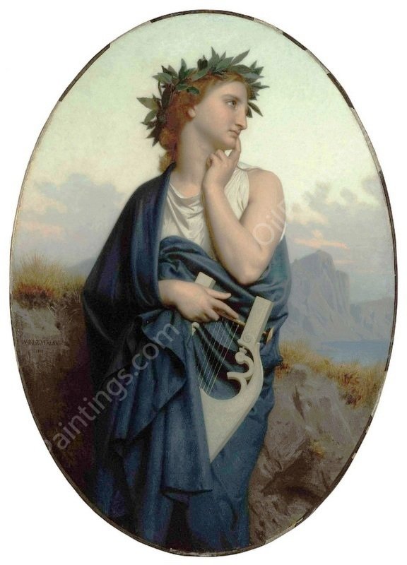 The Muse also known as Philomele by William-Adolphe Bouguereau - Hand-Painted Oil Painting Reproduction