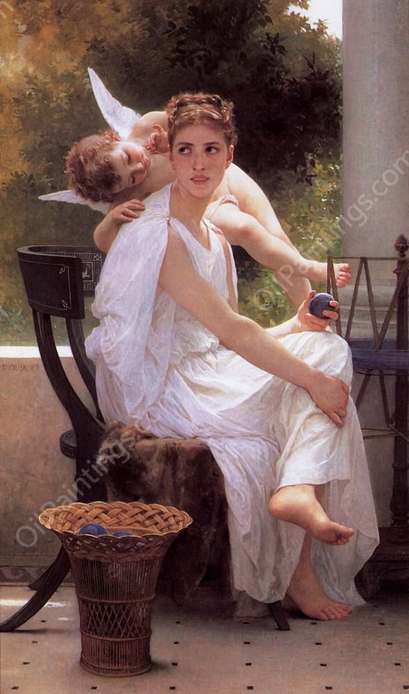 Work Interrupted by William-Adolphe Bouguereau - Hand-Painted Oil Painting Reproduction