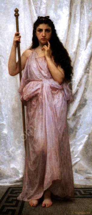 Young Priestess by William-Adolphe Bouguereau - Hand-Painted Oil Painting Reproduction