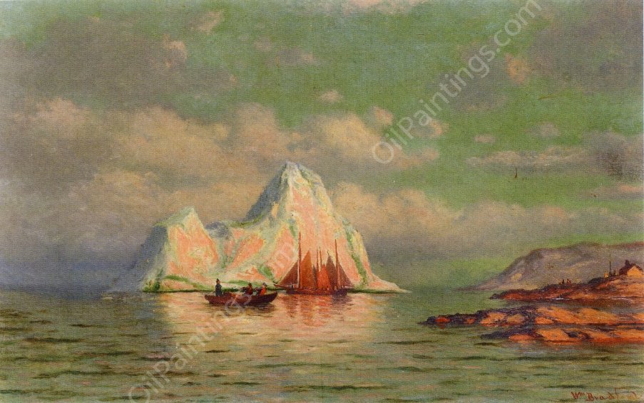 Fishing Boats on the Coast of Labrador by William Bradford - Hand-Painted Oil Painting Reproduction