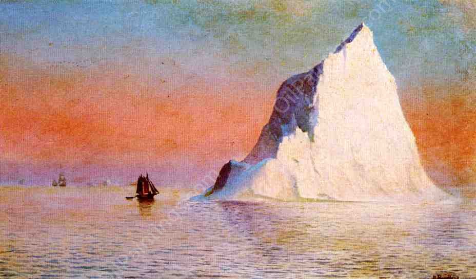 Icebergs by William Bradford - Hand-Painted Oil Painting Reproduction