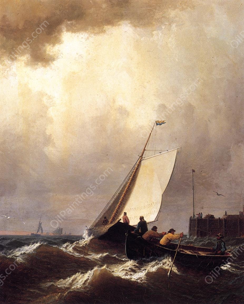 Rough Seas by William Bradford - Hand-Painted Oil Painting Reproduction