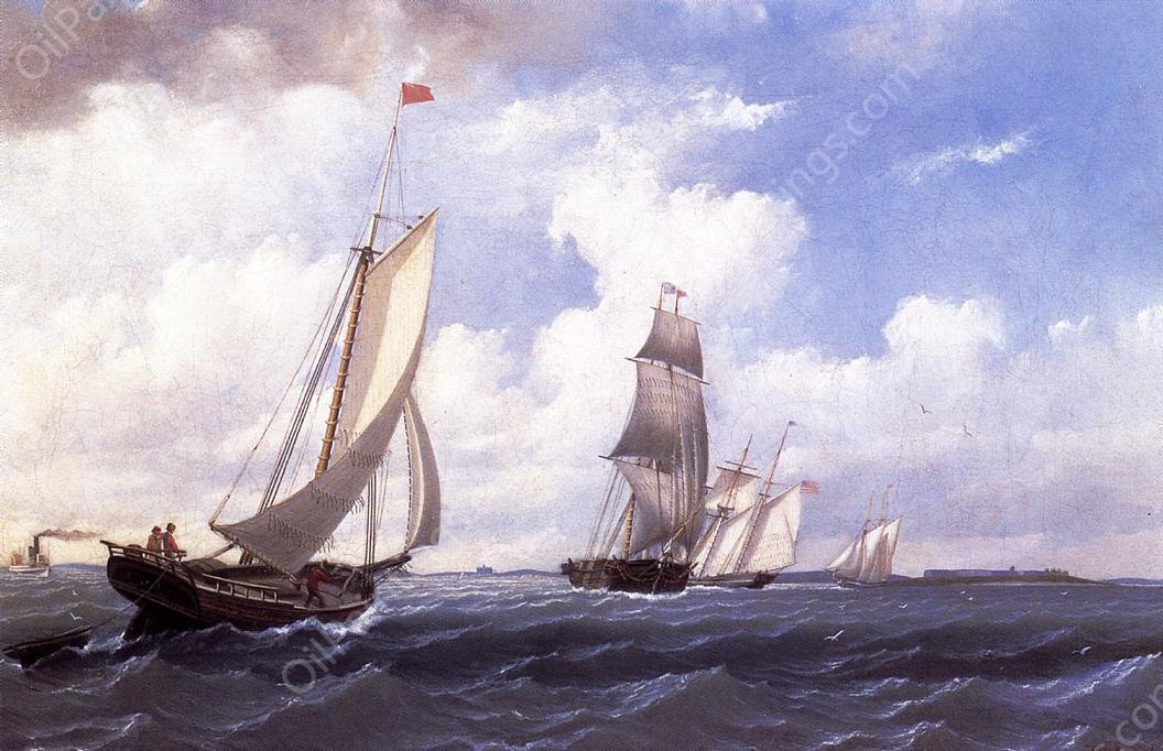 The ' Mary' of Boston Returning to Port by William Bradford - Hand-Painted Oil Painting Reproduction