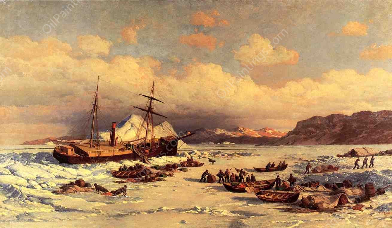 Voyage by William Bradford - Hand-Painted Oil Painting Reproduction