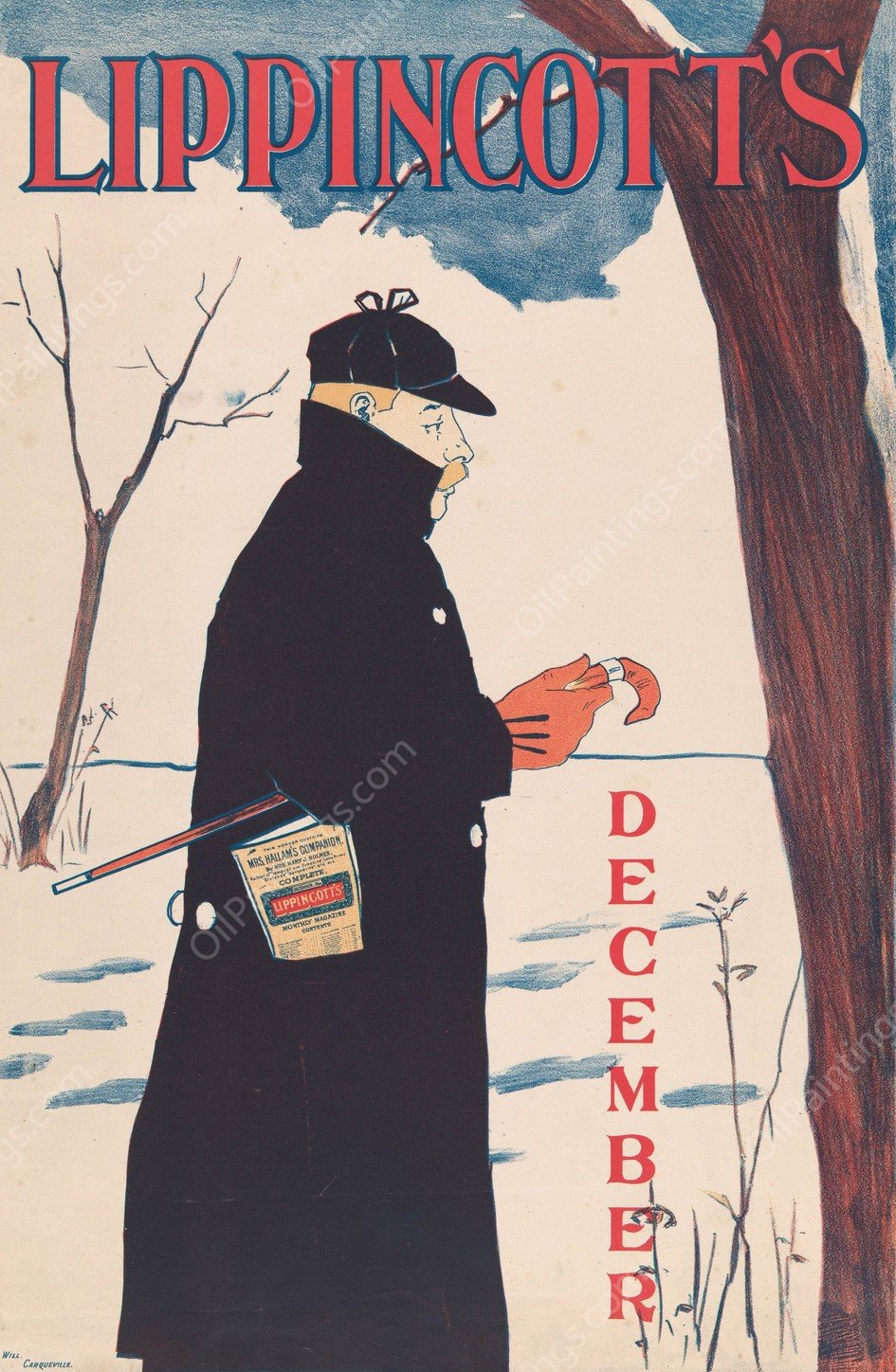 Lippincott's December  by William Carqueville - Hand-Painted Oil Painting Reproduction