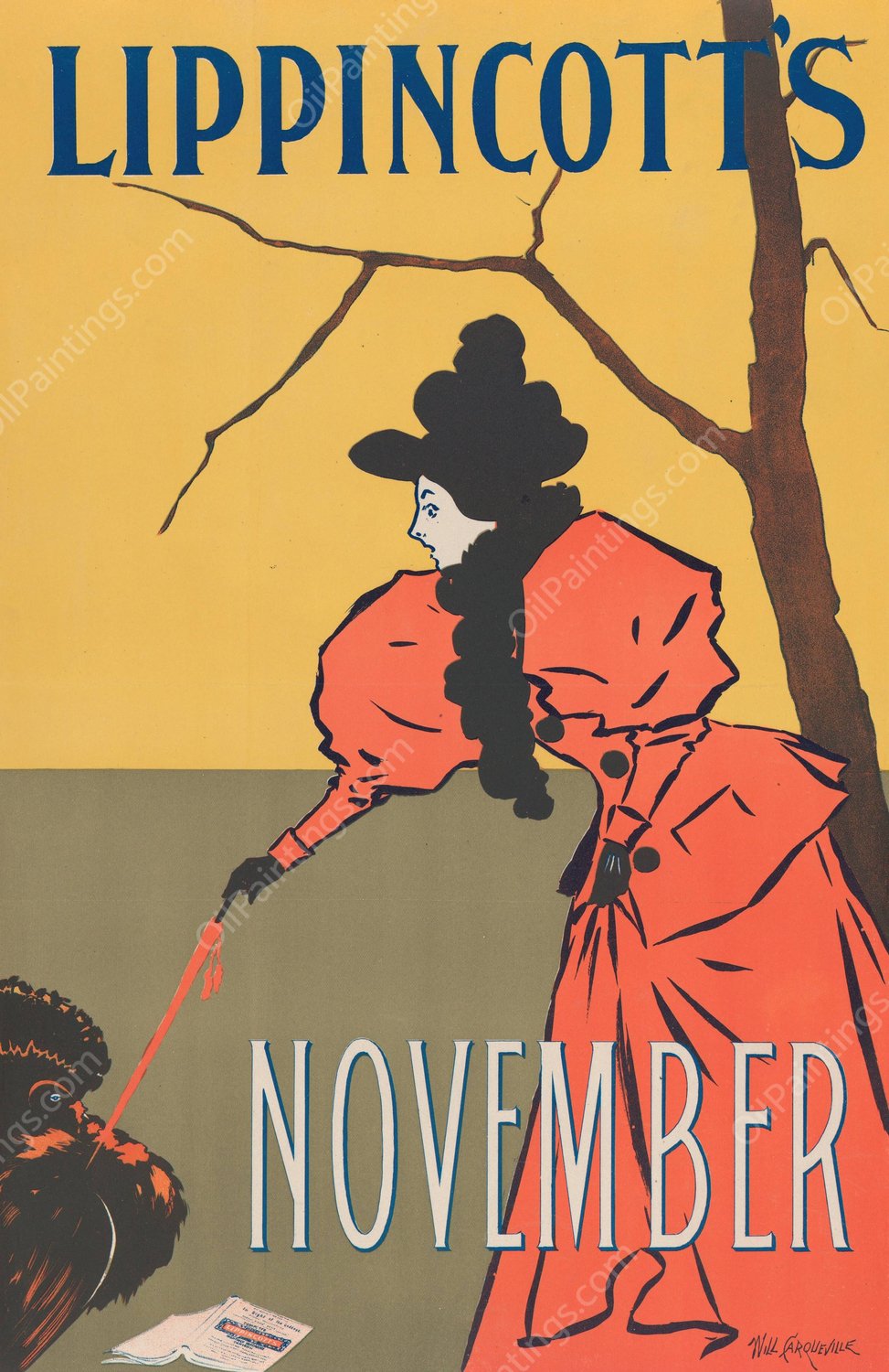 Lippincott's November  by William Carqueville - Hand-Painted Oil Painting Reproduction