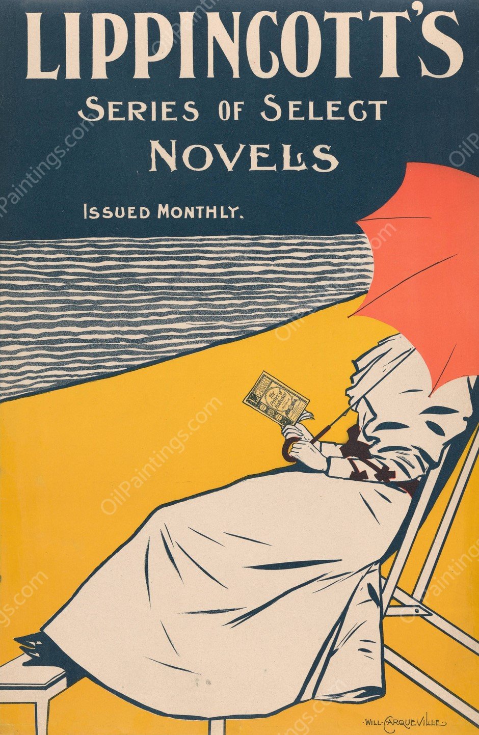 Lippincott's; Series of Select Novels  by William Carqueville - Hand-Painted Oil Painting Reproduction