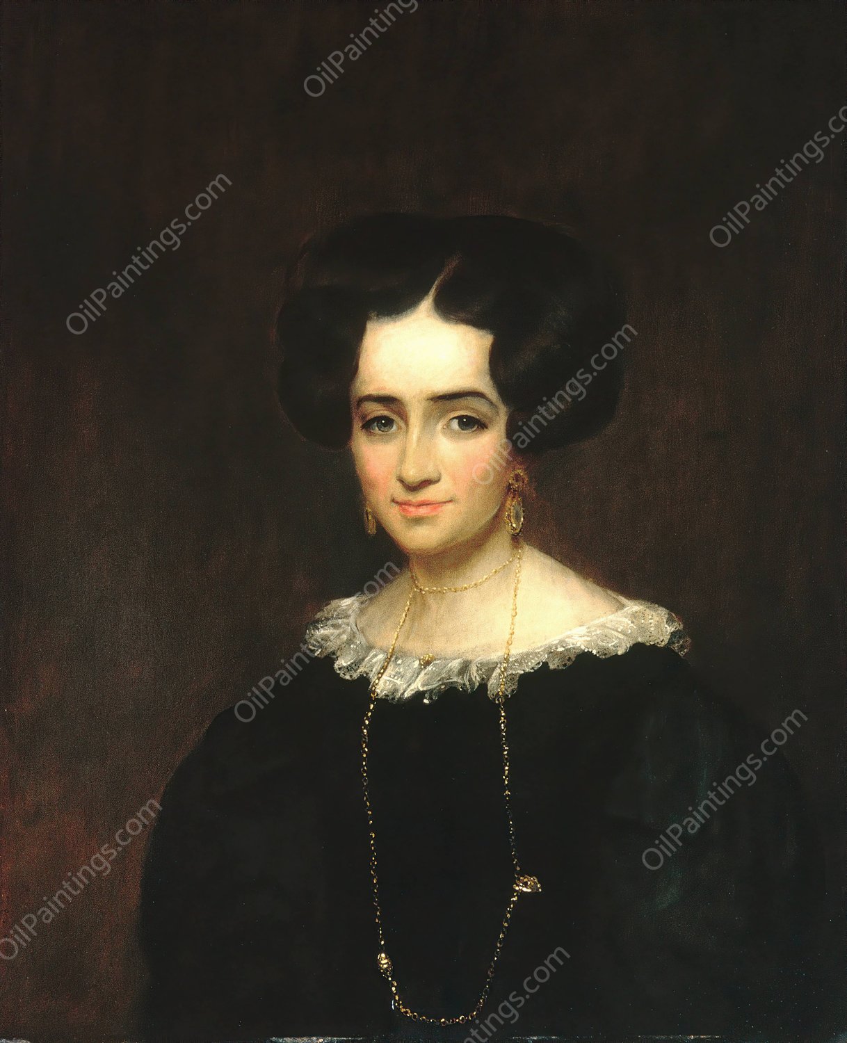 Mrs. John Adams Conant  by William Dunlap - Hand-Painted Oil Painting Reproduction