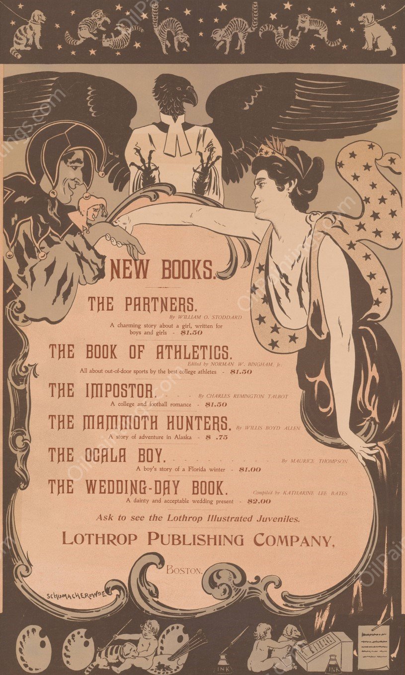 New books  by William Emile Schumacher - Hand-Painted Oil Painting Reproduction