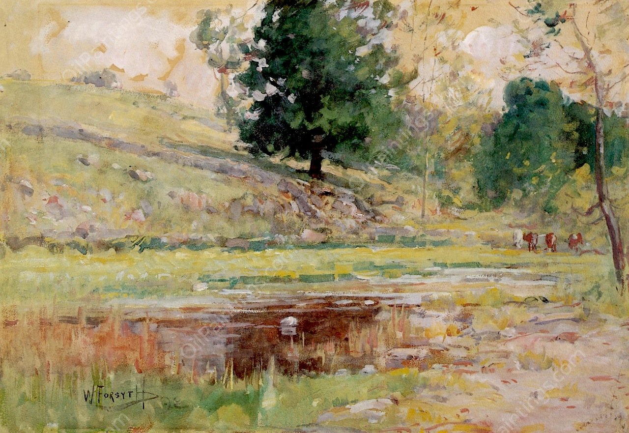 Autumn at Vernon by William Forsyth - Hand-Painted Oil Painting Reproduction