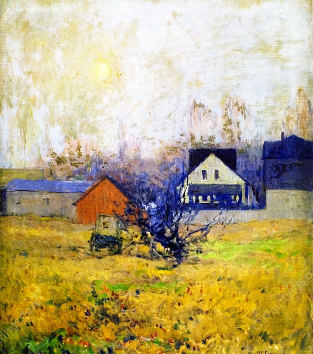 Moonrise and Twilight by William Forsyth - Hand-Painted Oil Painting Reproduction