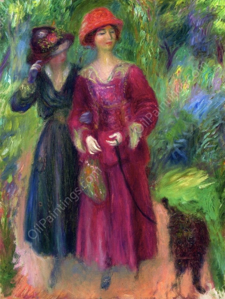 A Stroll in the Park by William Glackens - Hand-Painted Oil Painting Reproduction