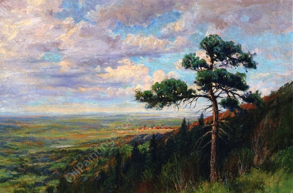 Blodgett Peak by William Henry Bancroft - Hand-Painted Oil Painting Reproduction