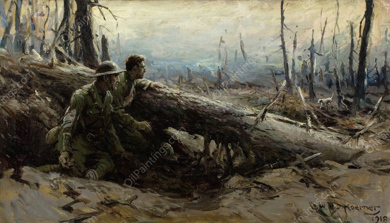 Here and There  by William Henry Dethlef Koerner - Hand-Painted Oil Painting Reproduction