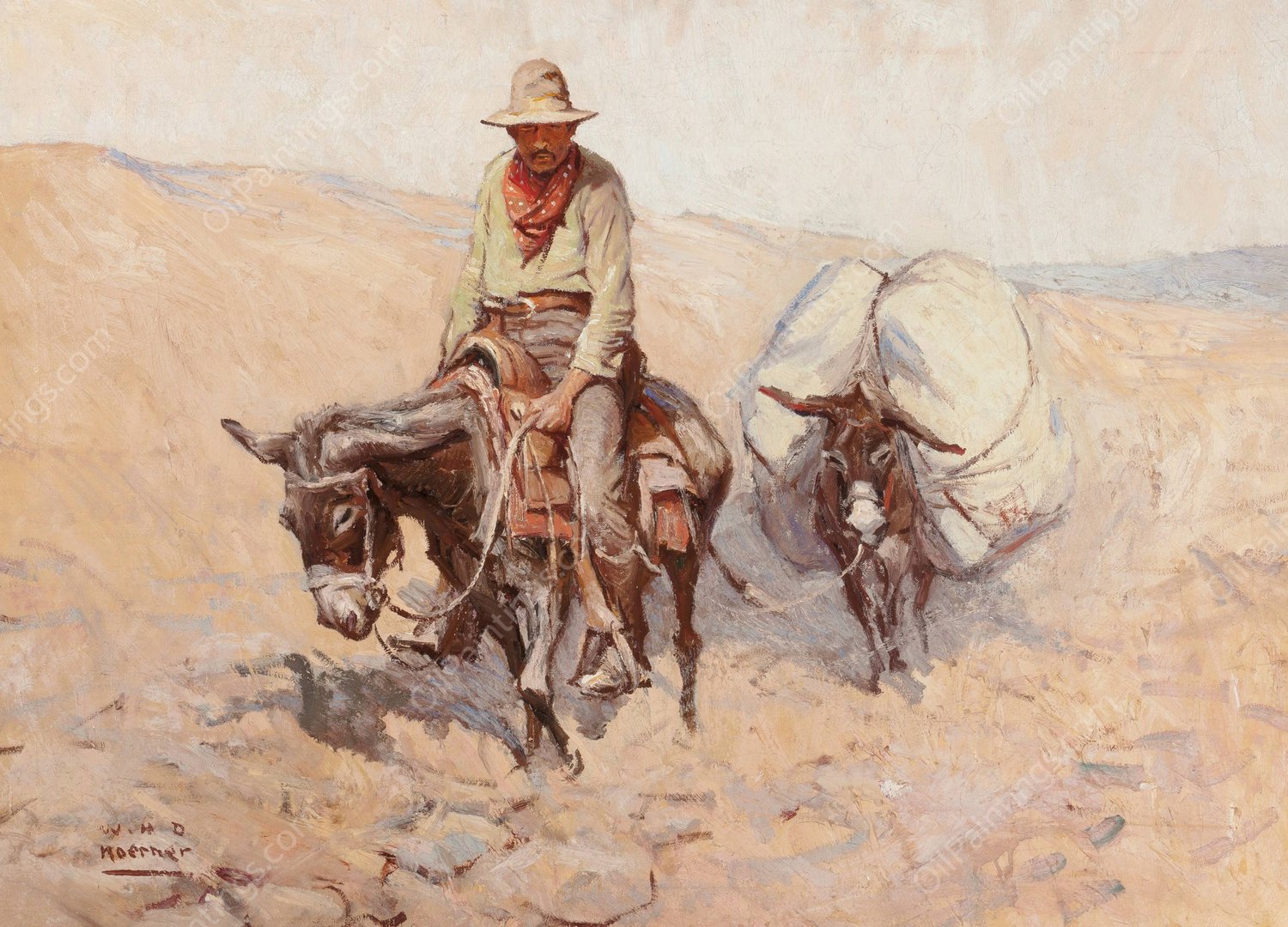 The Survival  by William Henry Dethlef Koerner - Hand-Painted Oil Painting Reproduction