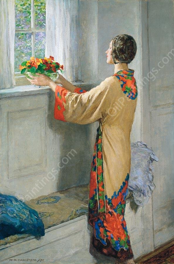 A New Day by William Henry Margetson - Hand-Painted Oil Painting Reproduction