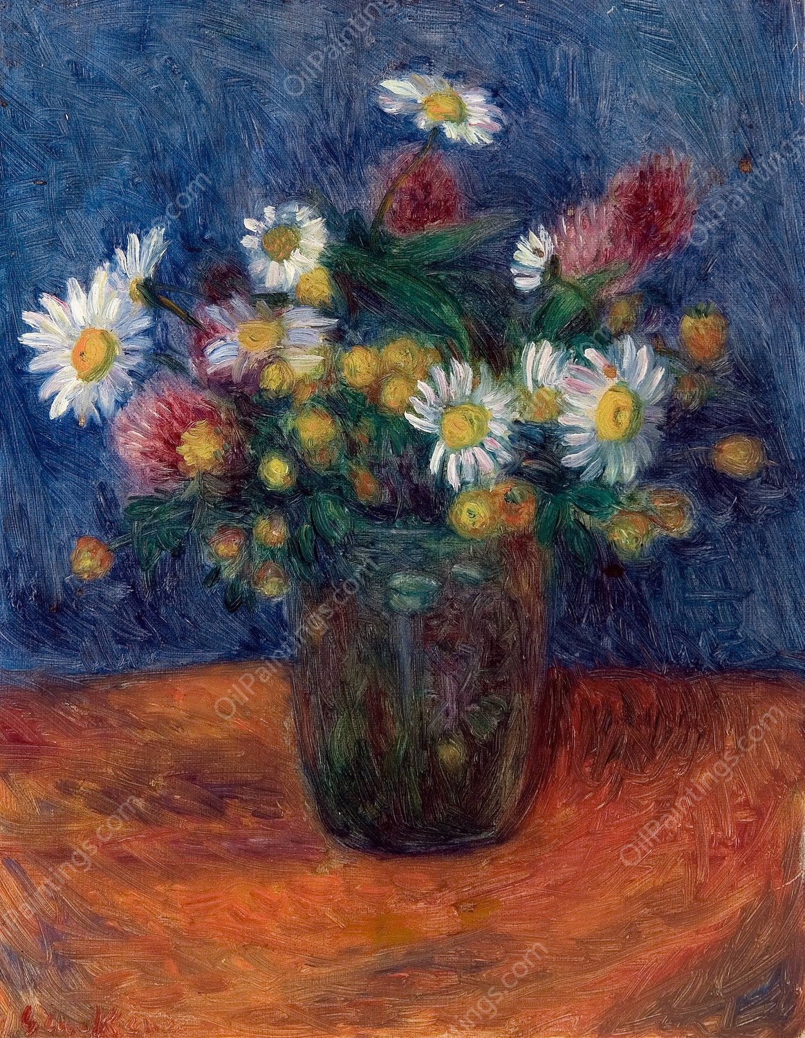 Flowers  by William James Glackens - Hand-Painted Oil Painting Reproduction