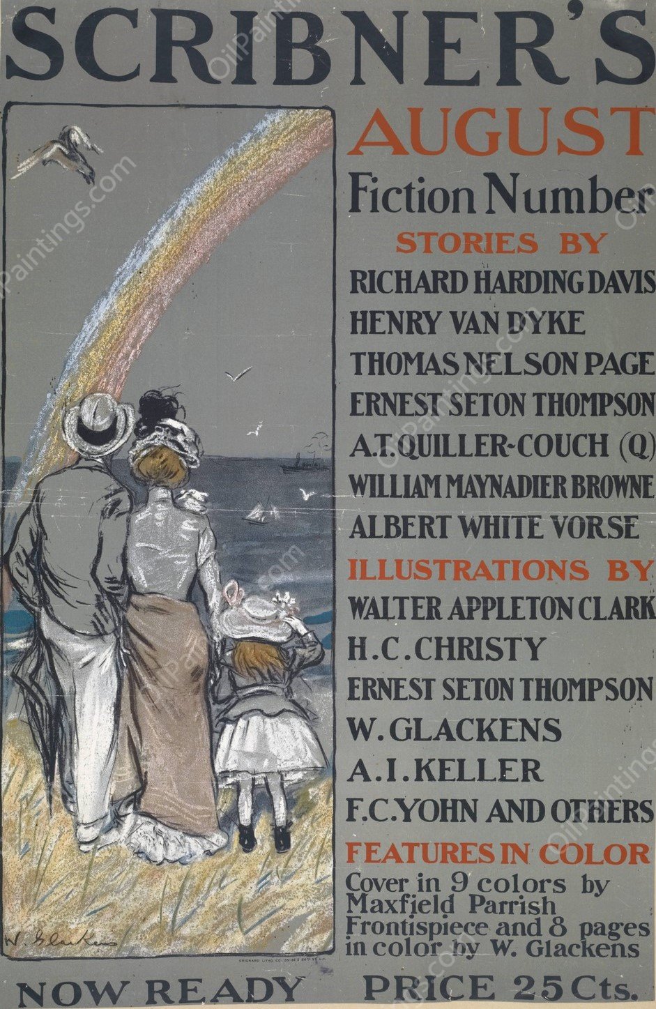 Scribner's August  by William James Glackens - Hand-Painted Oil Painting Reproduction