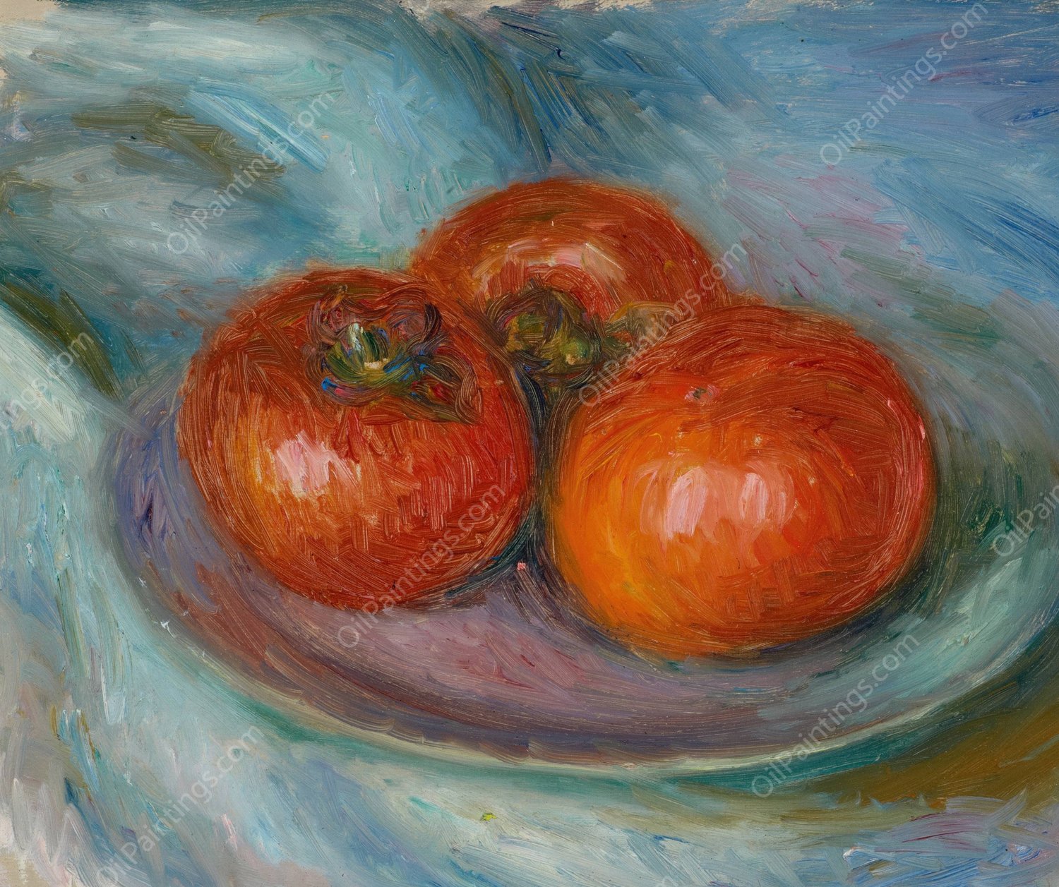 Three Tomatoes  by William James Glackens - Hand-Painted Oil Painting Reproduction