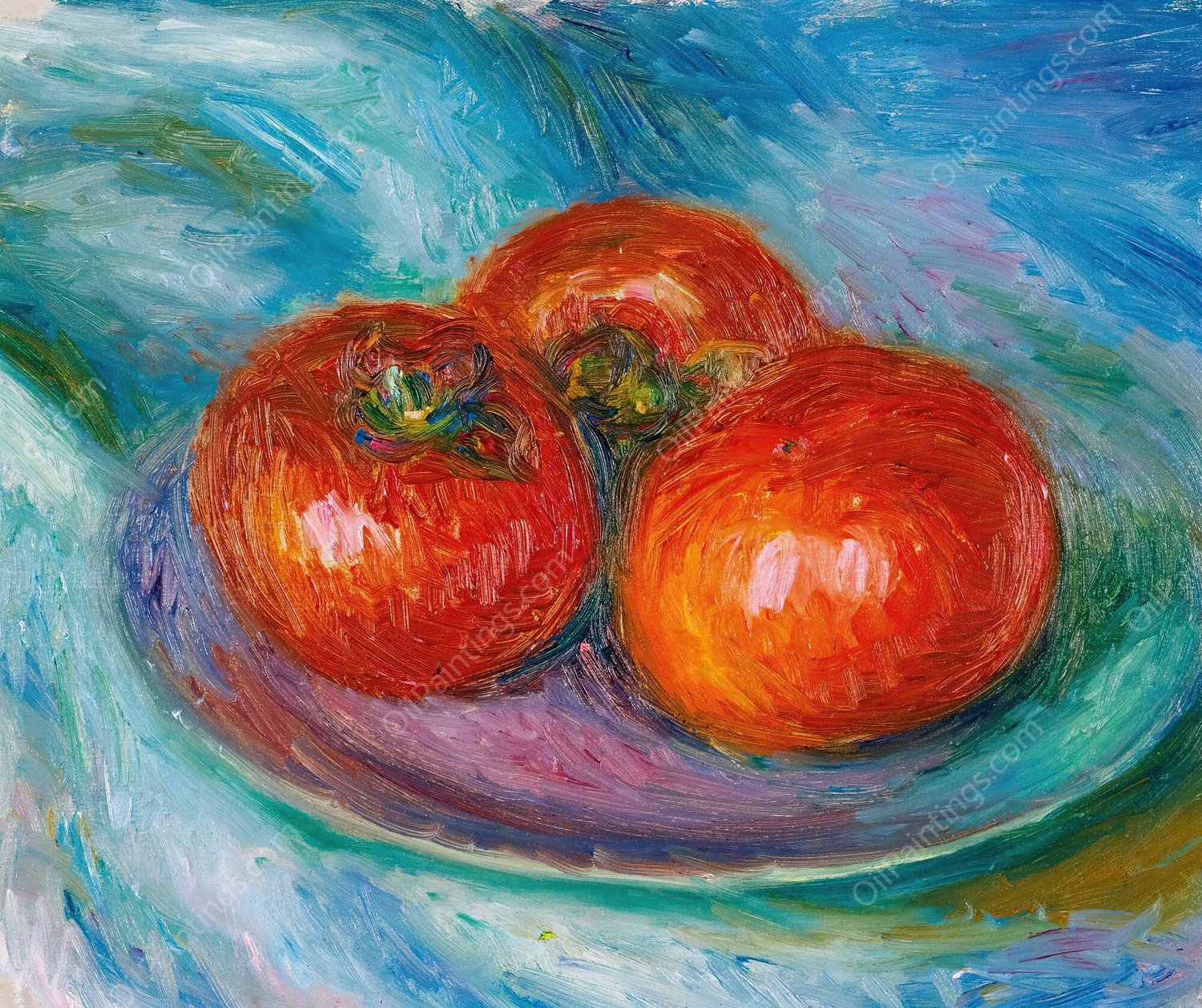Three Tomatoes by William James Glackens - Hand-Painted Oil Painting Reproduction