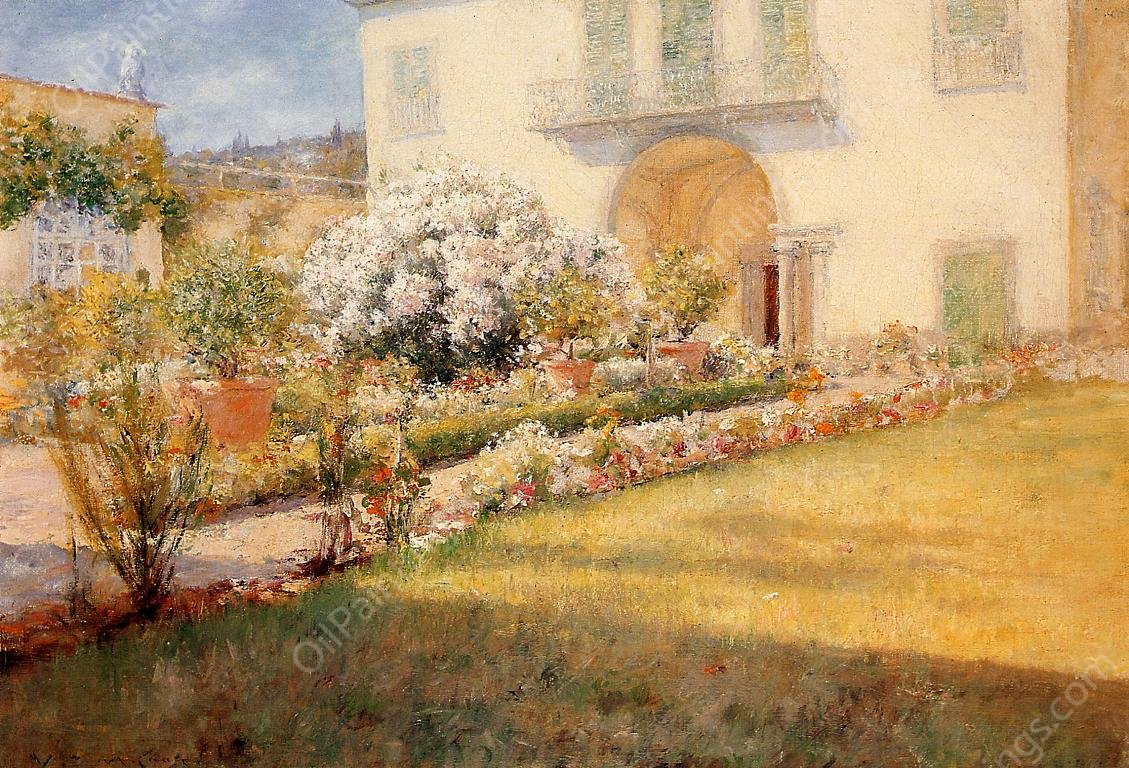 Florentine Villa by William Merritt Chase - Hand-Painted Oil Painting Reproduction