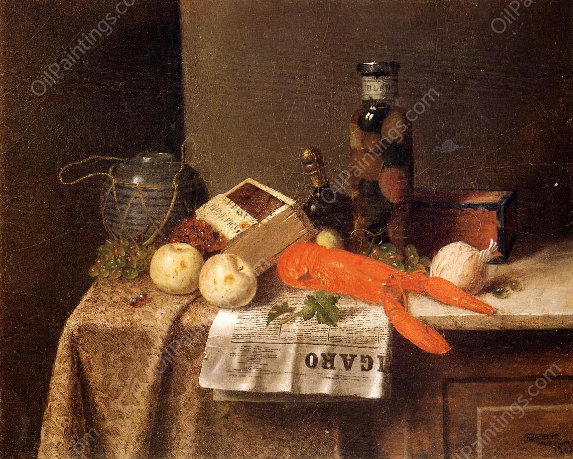 Still Life with 'Le Figaro' by William Michael Harnett - Hand-Painted Oil Painting Reproduction
