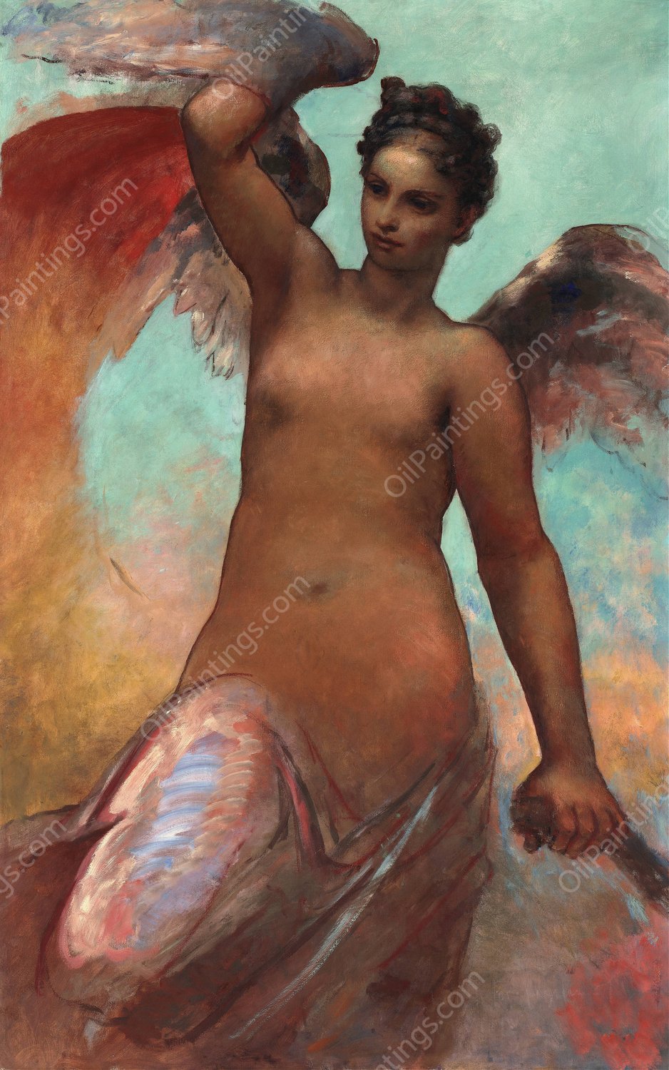 Winged Fortune  by William Morris Hunt - Hand-Painted Oil Painting Reproduction