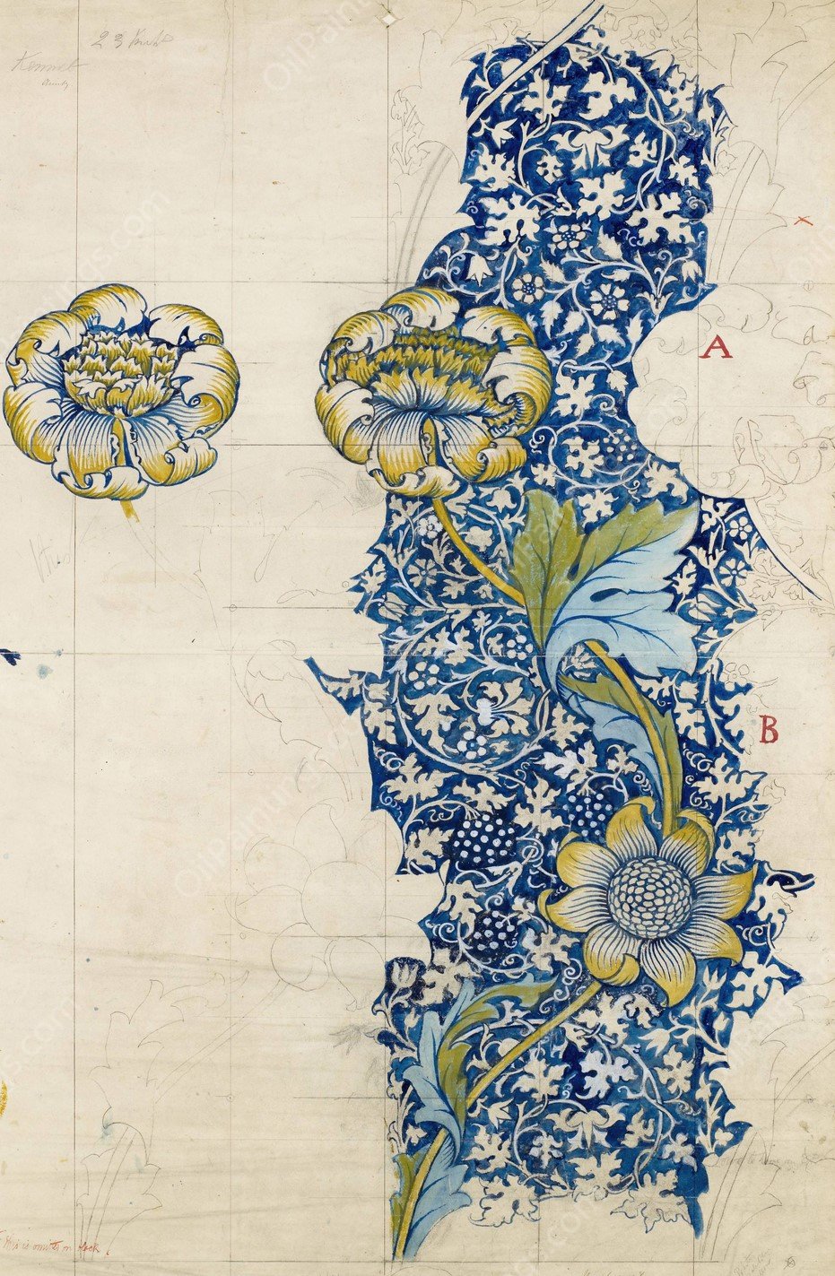 Kennet  by William Morris - Hand-Painted Oil Painting Reproduction