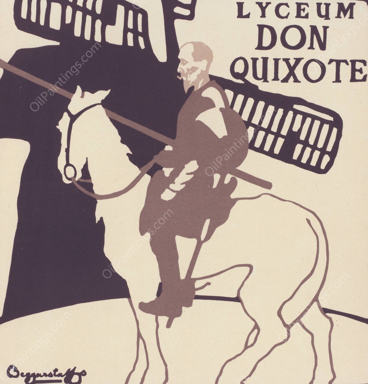 Don Quixote  by William Nicholson - Hand-Painted Oil Painting Reproduction