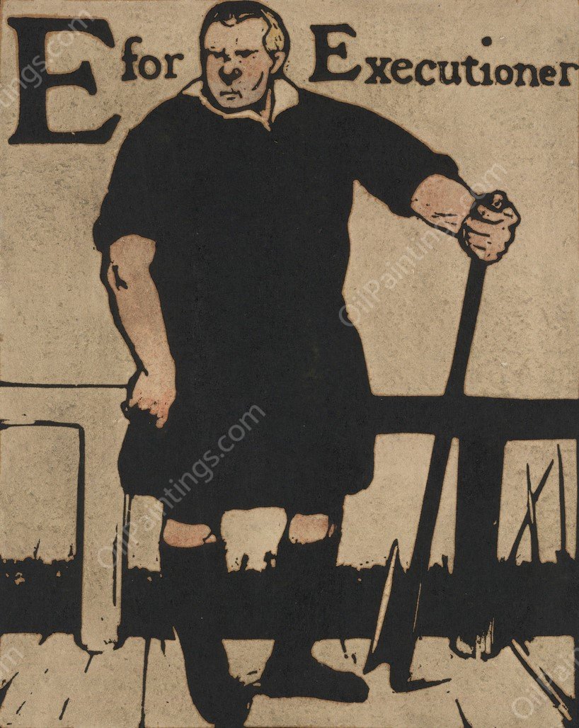 E is for Executioner  by William Nicholson - Hand-Painted Oil Painting Reproduction