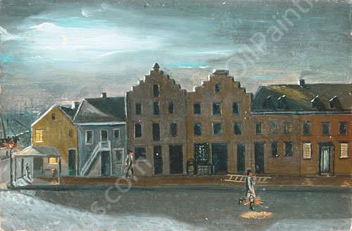 The Lamp Lighter by William P. Chappel - Hand-Painted Oil Painting Reproduction