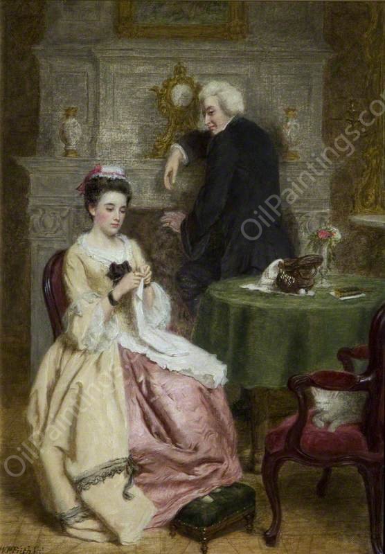 Sterne and the French Innkeeper's Daughter by William Powell Frith - Hand-Painted Oil Painting Reproduction