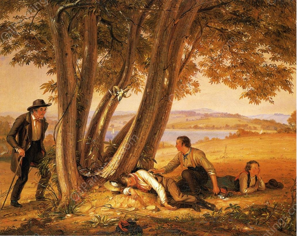 Caught Napping by William Sidney Mount - Hand-Painted Oil Painting Reproduction