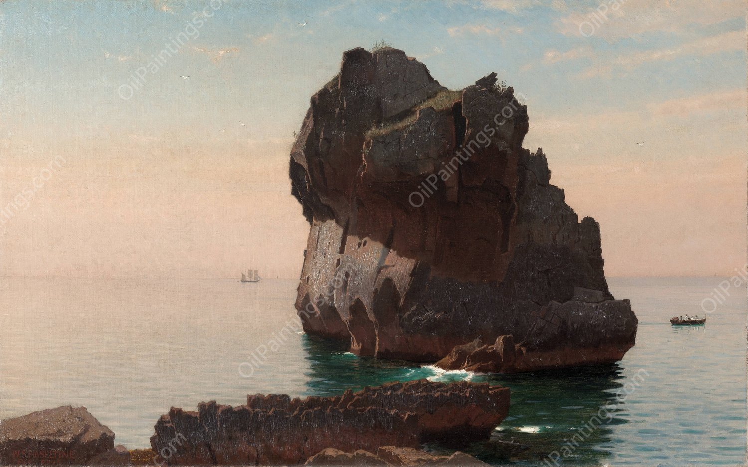 Capri  by William Stanley Haseltine - Hand-Painted Oil Painting Reproduction