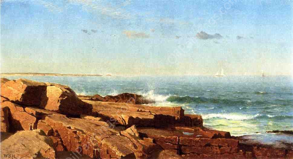 Off Newport by William Stanley Haseltine - Hand-Painted Oil Painting Reproduction