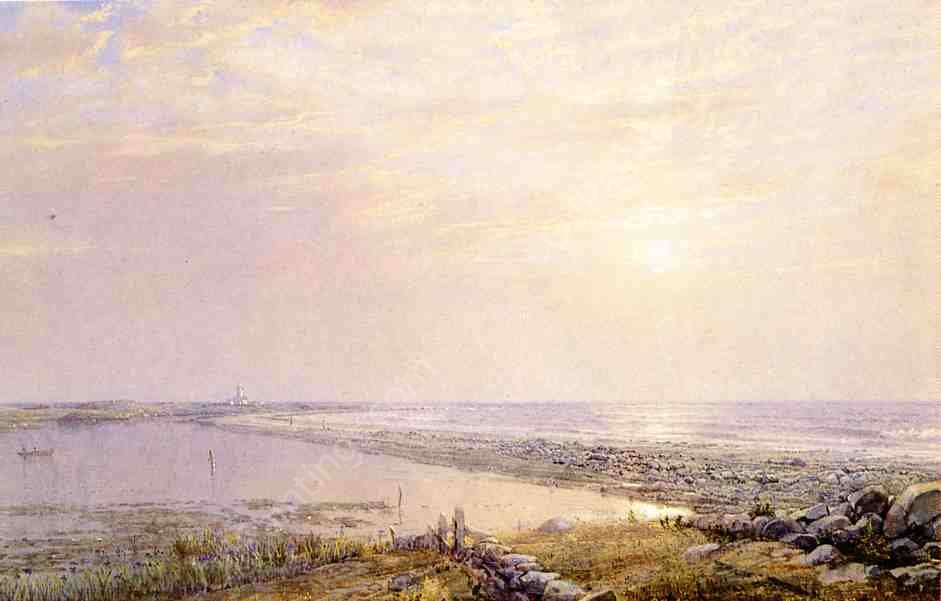 Beach Scene, Late Afternoon by William Trost Richards - Hand-Painted Oil Painting Reproduction