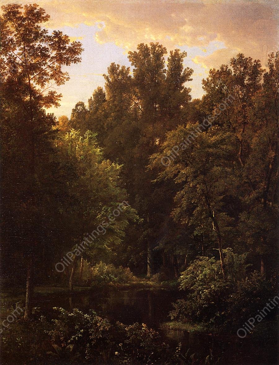 Forest Pool by William Trost Richards - Hand-Painted Oil Painting Reproduction