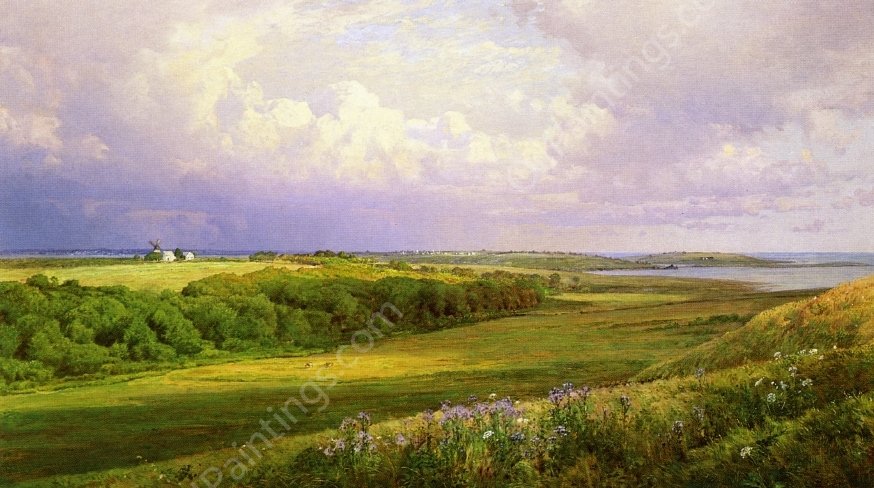 The Watson Farm, Conanicut, Rhode Island by William Trost Richards - Hand-Painted Oil Painting Reproduction