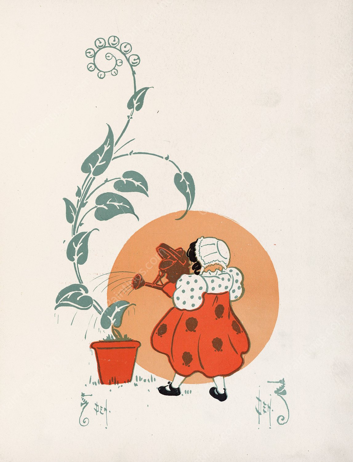 Denslow's Mother Goose 02  by William Wallace Denslow - Hand-Painted Oil Painting Reproduction