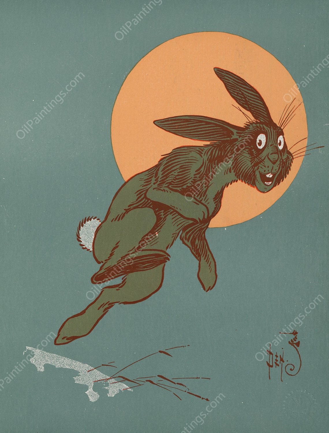 Denslow's Mother Goose 09  by William Wallace Denslow - Hand-Painted Oil Painting Reproduction