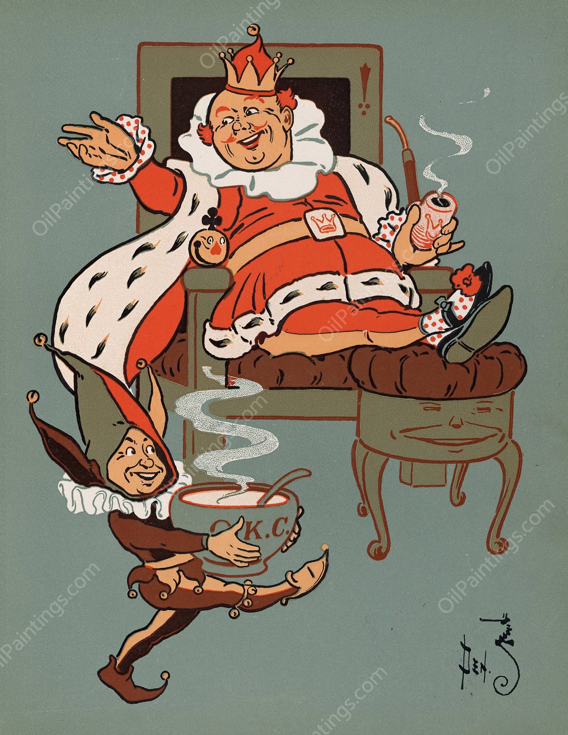 Denslow's Mother Goose 11  by William Wallace Denslow - Hand-Painted Oil Painting Reproduction