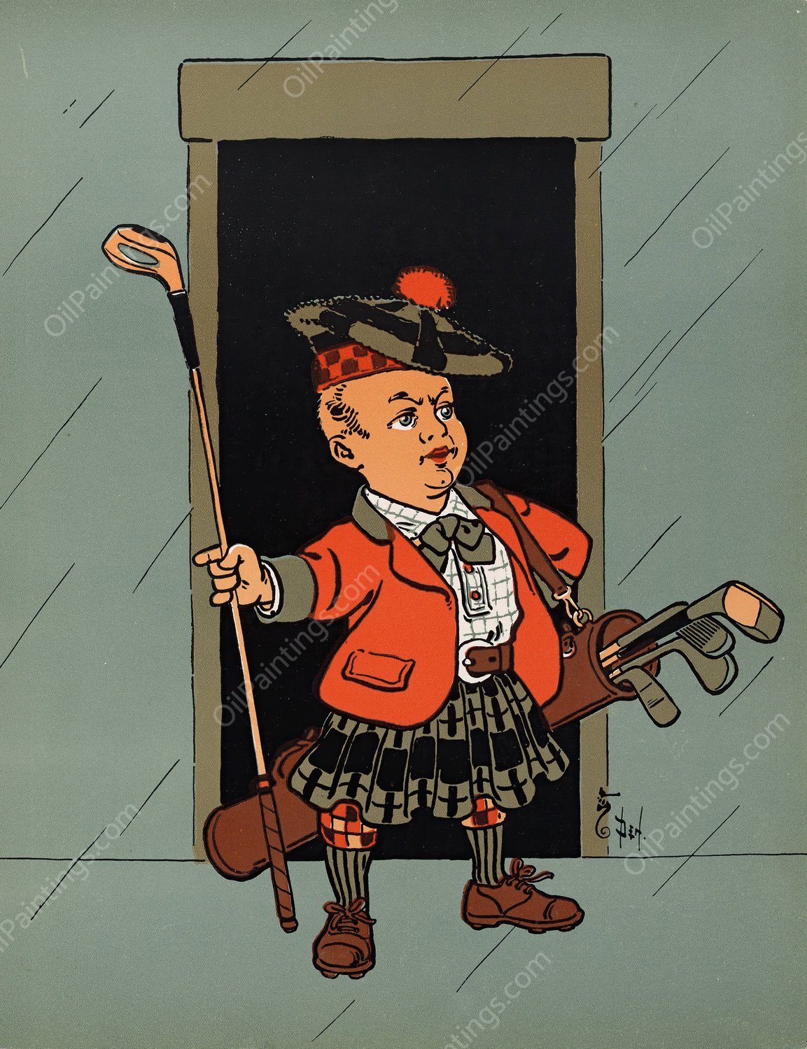 Denslow's Mother Goose 25  by William Wallace Denslow - Hand-Painted Oil Painting Reproduction