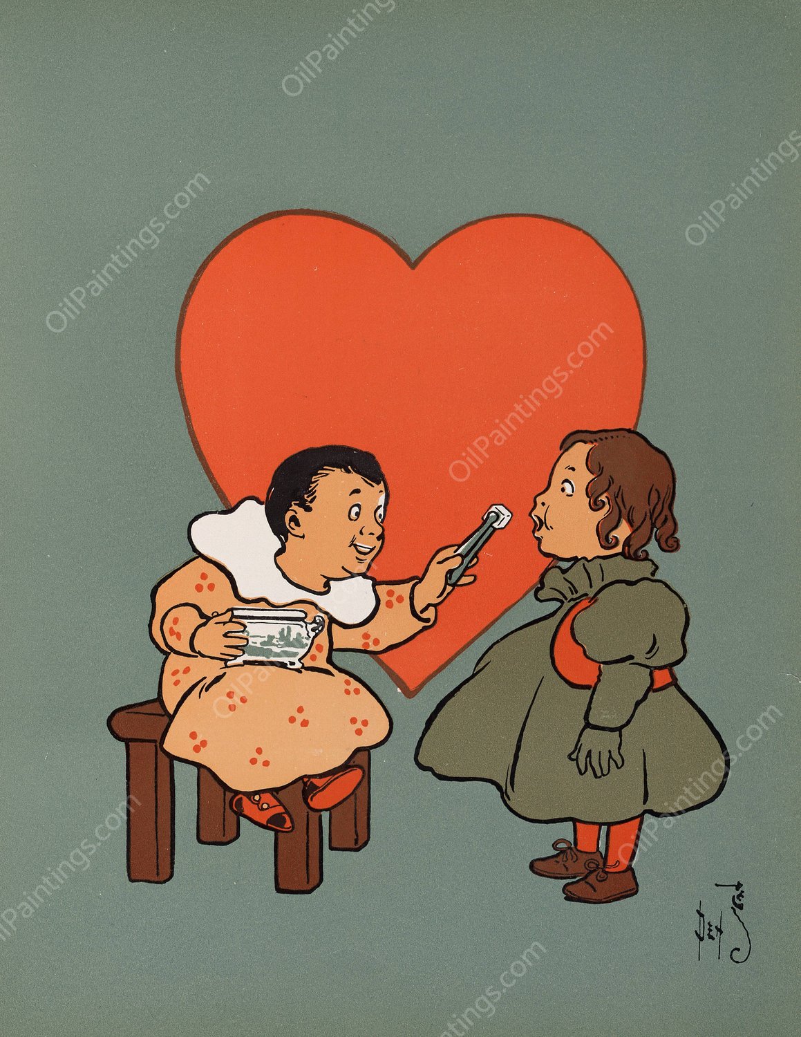 Denslow's Mother Goose 26  by William Wallace Denslow - Hand-Painted Oil Painting Reproduction