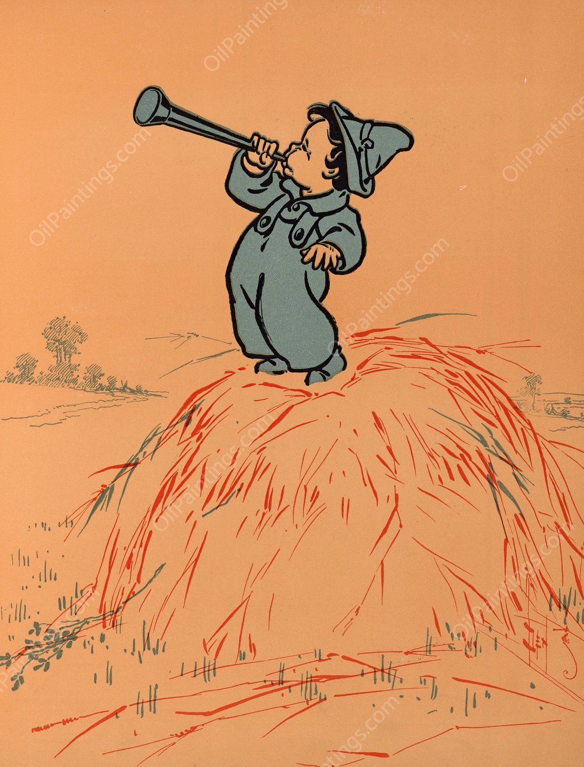 Denslow's Mother Goose 27  by William Wallace Denslow - Hand-Painted Oil Painting Reproduction