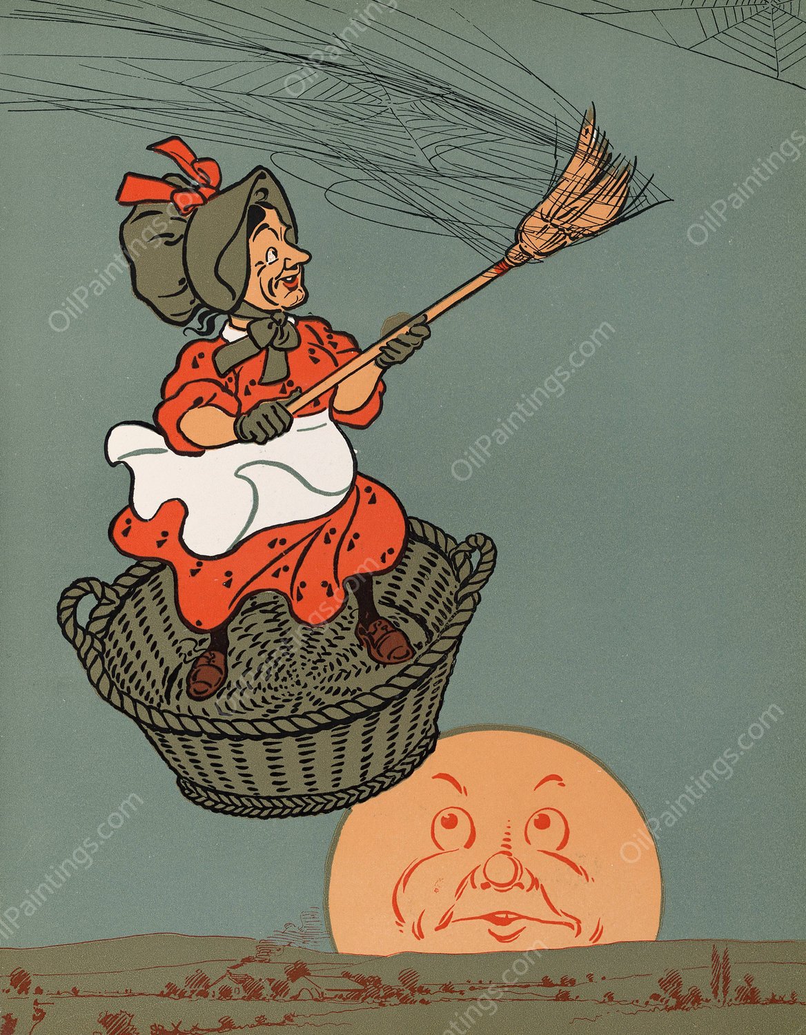 Denslow's Mother Goose 28  by William Wallace Denslow - Hand-Painted Oil Painting Reproduction