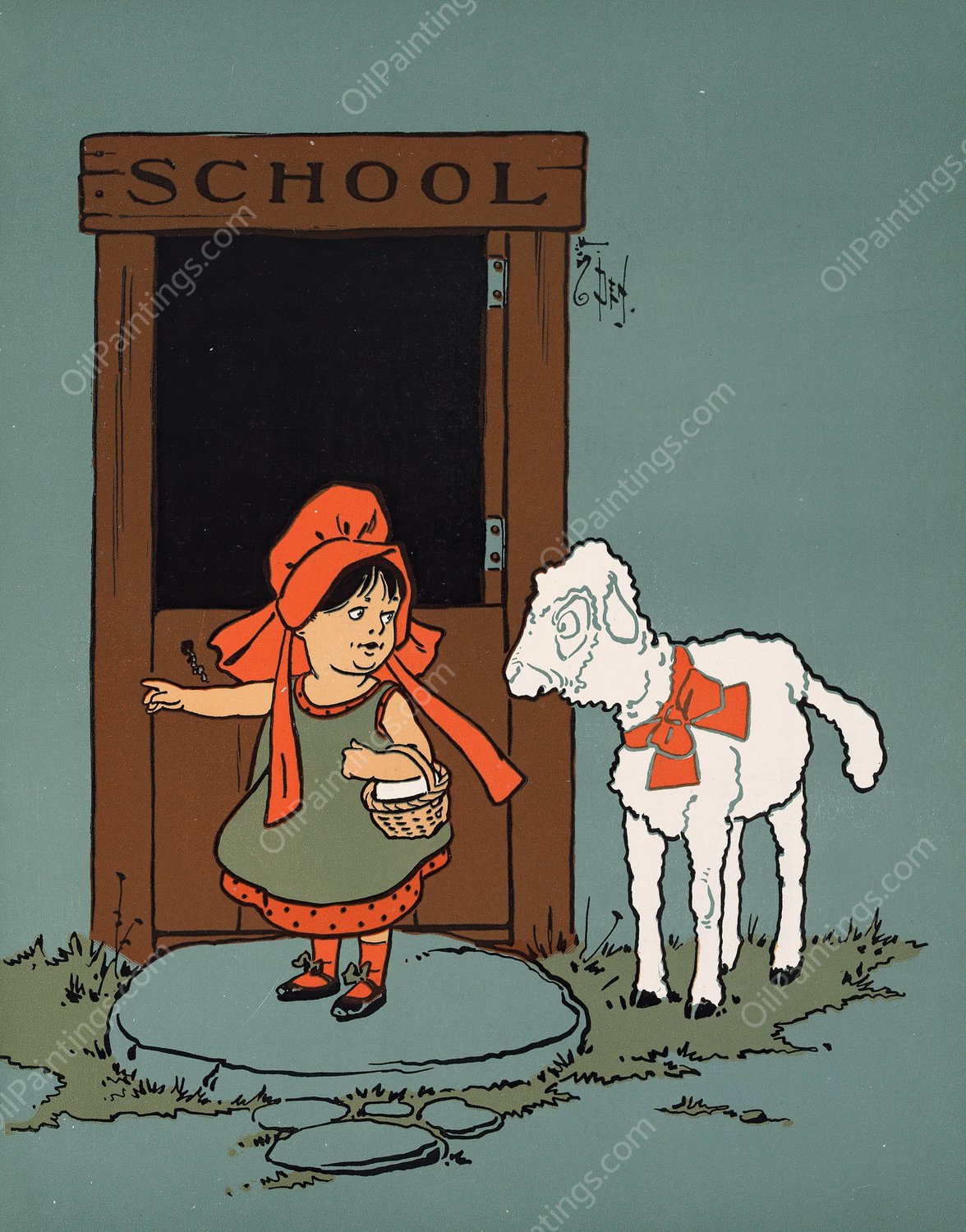 Denslow's Mother Goose 38  by William Wallace Denslow - Hand-Painted Oil Painting Reproduction