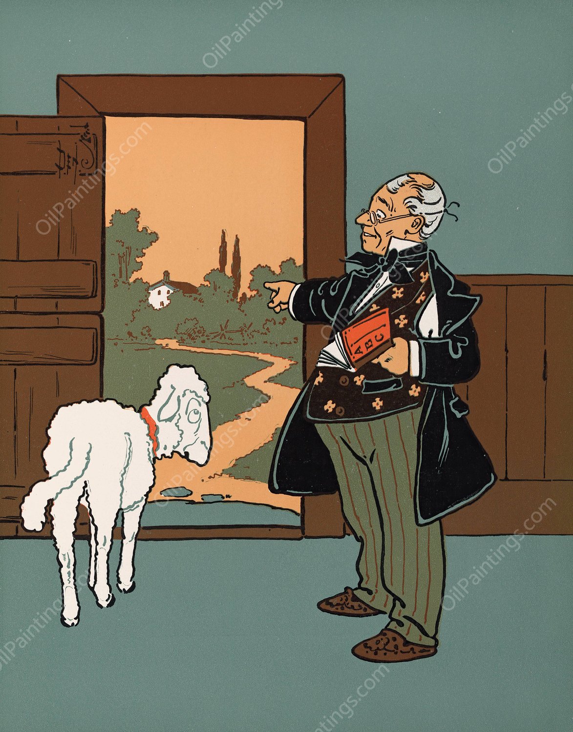 Denslow's Mother Goose 39  by William Wallace Denslow - Hand-Painted Oil Painting Reproduction