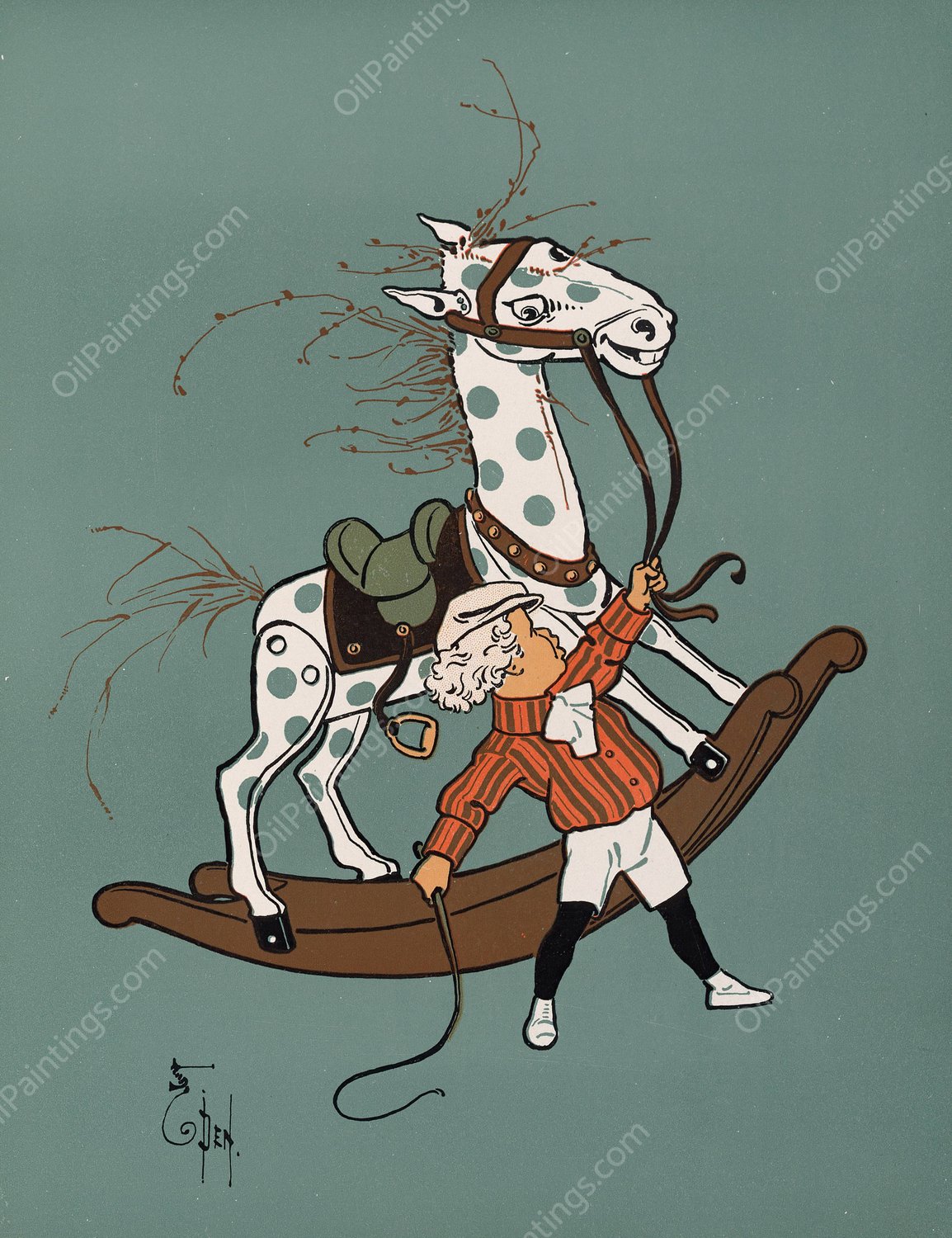 Denslow's Mother Goose 41  by William Wallace Denslow - Hand-Painted Oil Painting Reproduction