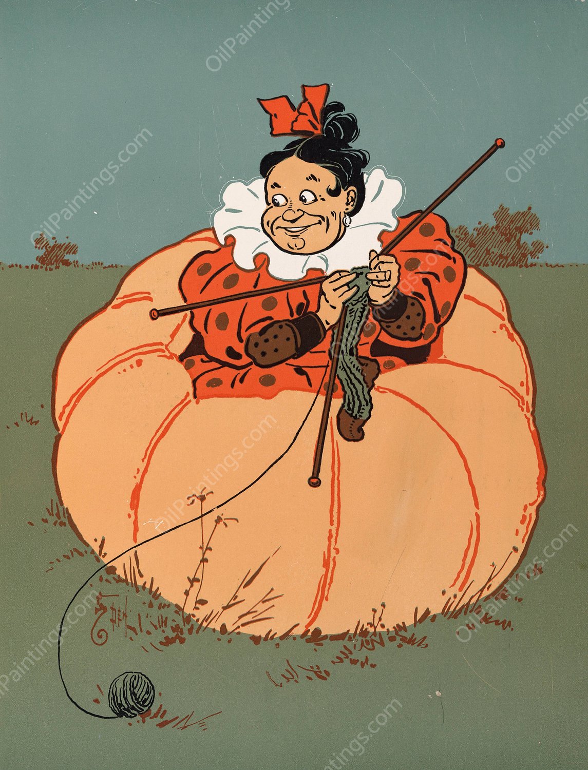 Denslow's Mother Goose 42  by William Wallace Denslow - Hand-Painted Oil Painting Reproduction